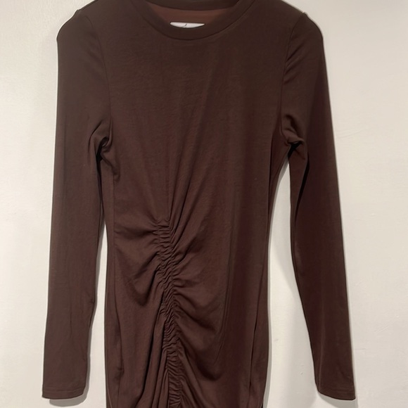 ⚡️ By Egreis brown long sleeve bodycon midi dress - size medium - Picture 11 of 11